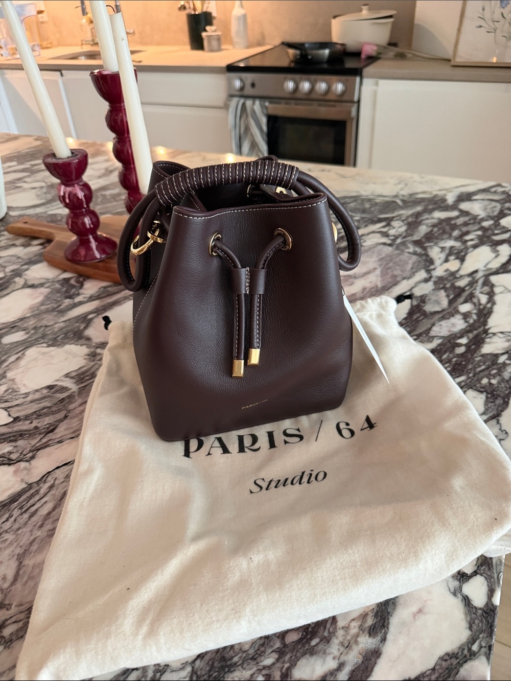 PARIS/64 Studio Leather Bucket Bag